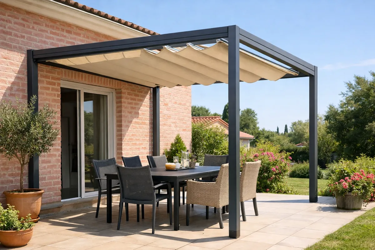 Pergola à toile rétractable