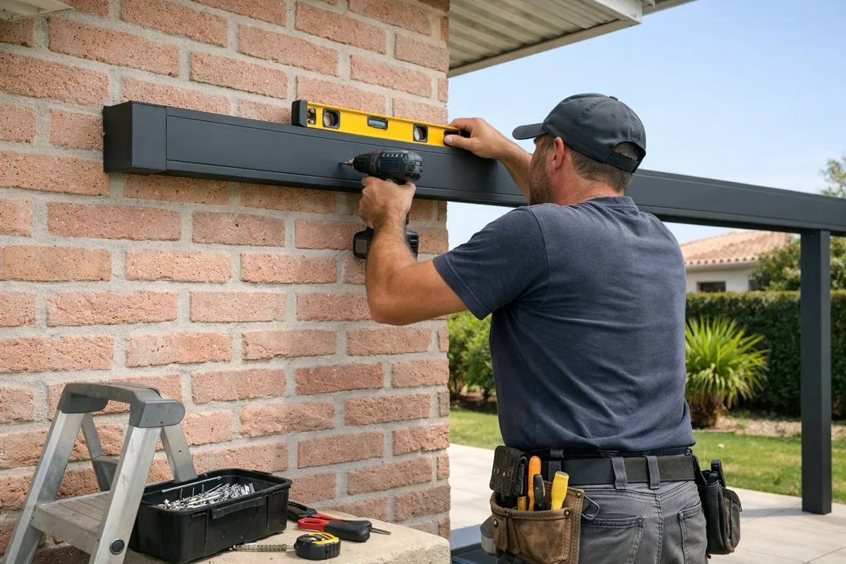 Pose d'une pergola bioclimatique à Fronton