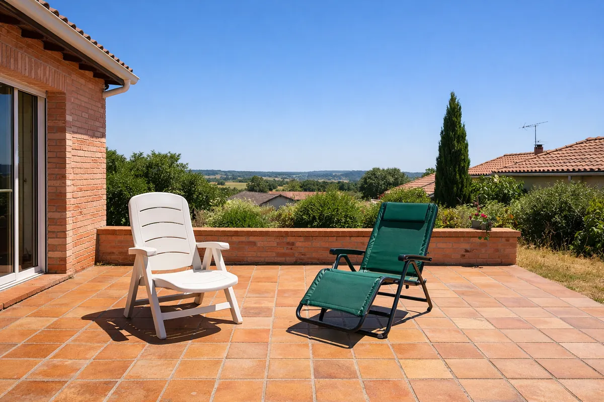 Terrasse et chaleur dans le Sud-Ouest